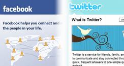 Facebook and Twitter