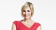 Presenter Jenni Falconer in a red dress