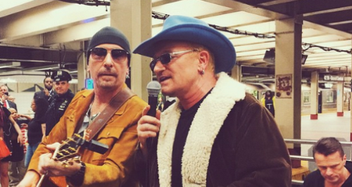 U2 on the subway
