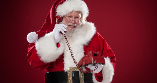 Santa on the phone