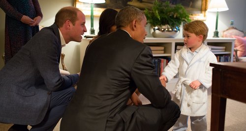 President Barack Obama and Prince William with Pri