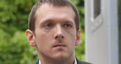 Jeremy Forrest arriving at Lewes Crown Court