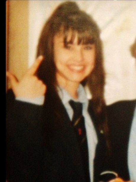 Cheryl Cole has her school uniform on and is ready for the day ...